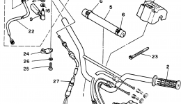 Steering Handle - Cable для квадроцикла YAMAHA BANSHEE (YFZ350F)1994 г. 
