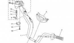 Steering Handle Cable для квадроцикла YAMAHA GRIZZLY 660 METALLIC SILVER (YFM660FPS)2002 г. 