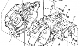 Крышка картера для квадроцикла YAMAHA BIG BEAR 4WD (YFM350FWU)1988 г. 