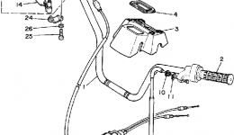 Handlebar Cable для квадроцикла YAMAHA BIG BEAR 4WD (YFM350FWA)1990 г. 