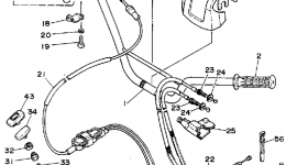 Handlebar Cable for квадроцикла YAMAHA WARRIOR (YFM350XD_M)1992 year 