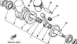 Crankshaft - Piston для квадроцикла YAMAHA BANSHEE (YFZ350A)1990 г. 