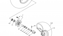 FRONT WHEEL for квадроцикла YAMAHA BRUIN 250 2WD (YFM25BV)2006 year 