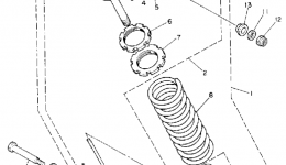 Rear Shocks для квадроцикла YAMAHA WARRIOR (YFM350XD)1992 г. 