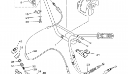 Steering Handle. Cable для квадроцикла YAMAHA WARRIOR (YFM350XN)2001 г. 