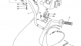 Steering Handle Cable для квадроцикла YAMAHA BIG BEAR 2WD REALTREE (YFM400HN)2001 г. 