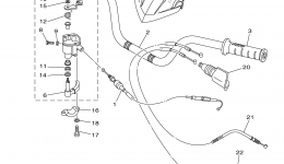 Steering Handle Cable для квадроцикла YAMAHA YFZ450 (YFZ45DW) Bluish White Solid2013 г. 