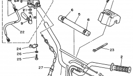 Steering Handle - Cable для квадроцикла YAMAHA BANSHEE (YFZ350L)1999 г. 