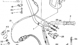 Handlebar-Cable для квадроцикла YAMAHA WARRIOR (YFM350XD)1992 г. 