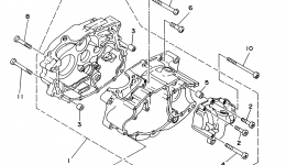 CRANKCASE for квадроцикла YAMAHA BRUIN 250 2WD (YFM25BV)2006 year 