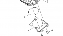 Блок цилиндров для квадроцикла YAMAHA TIMBERWOLF (YFB250UK)1998 г. 