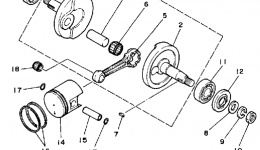 Crankshaft-Piston для квадроцикла YAMAHA YT60L1984 г. 