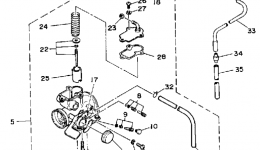 Air Filter-Carburetor для квадроцикла YAMAHA BADGER (YFM80D)1992 г. 