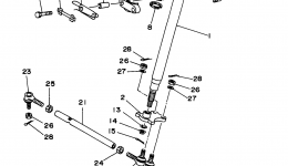 Steering для квадроцикла YAMAHA TIMBERWOLF 2WD (YFB250FWJ_)1997 г. 