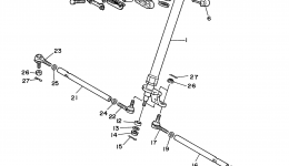 Steering for квадроцикла YAMAHA WOLVERINE (YFM350FXM)2000 year 