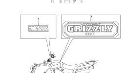 Graphics for квадроцикла YAMAHA GRIZZLY 300 (YFM30GDL)2013 year 