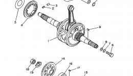 Crankshaft - Piston for квадроцикла YAMAHA WOLVERINE 4WD (YFM350FXH)1996 year 