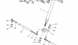 Steering для квадроцикла YAMAHA GRIZZLY 660 METALLIC SILVER (YFM660FPS)2002 г. 