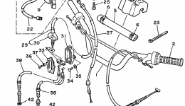 Steering Handle Cable для квадроцикла YAMAHA BLASTER (YFS200H_MN)1996 г. 