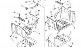 Stand Footrest for квадроцикла YAMAHA BRUIN 250 2WD (YFM25BV)2006 year 