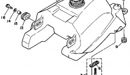 Топливный бак для квадроцикла YAMAHA BIG BEAR 4WD (YFM350FWW)1989 г. 