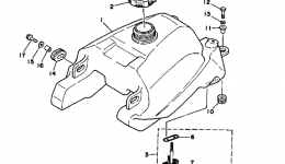 Топливный бак для квадроцикла YAMAHA BIG BEAR 4WD (YFM350FWB_)1991 г. 