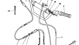 Handlebar - Cable for квадроцикла YAMAHA YT125K1983 year 