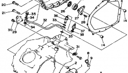 Крышка картера для квадроцикла YAMAHA BIG BEAR 4WD (YFM350FWW)1989 г. 
