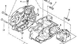 Крышка картера для квадроцикла YAMAHA MOTO-4 (YFM200N)1985 г. 
