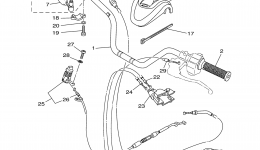Steering Handle Cable для квадроцикла YAMAHA RAPTOR BLACK LIMITED EDITION (YFM660RLER)2003 г. 