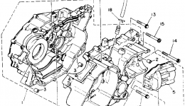 Крышка картера для квадроцикла YAMAHA KODIAK 4WD (YFM400FWE_)1993 г. 