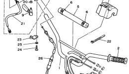 Steering Handle Cable для квадроцикла YAMAHA BANSHEE (YFZ350H_MN)1996 г. 