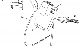 Steering Handle - Cable для квадроцикла YAMAHA KODIAK 4WD (YFM400FWF_)1994 г. 