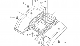 REAR FENDER for квадроцикла YAMAHA BRUIN 250 2WD (YFM25BV)2006 year 