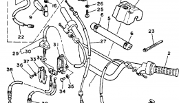 Steering Handle Cable для квадроцикла YAMAHA BLASTER (YFS200F_MN)1994 г. 