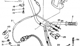 Handlebar Cable for квадроцикла YAMAHA WARRIOR (YFM350XA)1990 year 