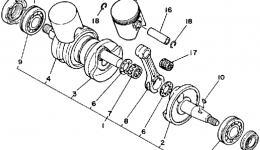 Crankshaft-Piston для квадроцикла YAMAHA BANSHEE (YFZ350B_MN)1991 г. 