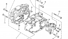 Крышка картера для квадроцикла YAMAHA BEAR TRACKER 2WD (YFM250XM)2000 г. 