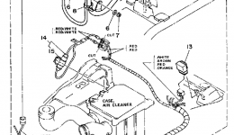 Engine (Alternate Parts) for квадроцикла YAMAHA PRO-4 PRO HAULER W-TURF TIRES (YFU1TW)1989 year 
