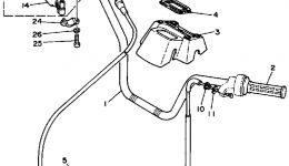 Handlebar-Cable для квадроцикла YAMAHA BIG BEAR 4WD (YFM350FWW)1989 г. 