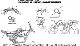 Taillight Kit Maine And New Hampshire Only для квадроцикла YAMAHA BANSHEE (YFZ350D_MN)1992 г. 