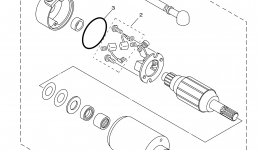 STARTING MOTOR для квадроцикла YAMAHA BRUIN 250 2WD (YFM25BV)2006 г. 