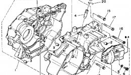 Крышка картера для квадроцикла YAMAHA BIG BEAR 4WD (YFM350FWT)1987 г. 