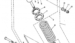 Rear Shocks для квадроцикла YAMAHA WARRIOR (YFM350XU)1988 г. 