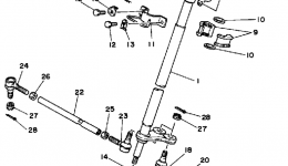 Steering для квадроцикла YAMAHA MOTO-4 (YFM200DXS)1986 г. 