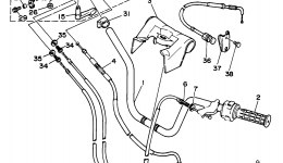 Steering Handle Cable для квадроцикла YAMAHA BREEZE (YFA1K)1998 г. 