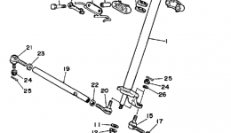 Steering for квадроцикла YAMAHA PRO-4 PRO HAULER W-TURF TIRES (YFU1TW)1989 year 