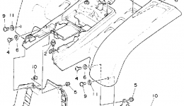 REAR FENDER для квадроцикла YAMAHA BANSHEE (YFZ350D_MN)1992 г. 