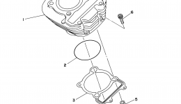 CYLINDER for квадроцикла YAMAHA BRUIN 250 2WD (YFM25BV)2006 year 