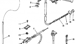 Handlebar Cable для квадроцикла YAMAHA 4-ZINGER (YF60S)1986 г. 